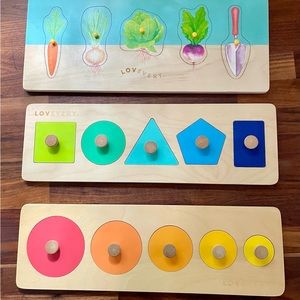 Three beautiful puzzles from LovEvery collection.